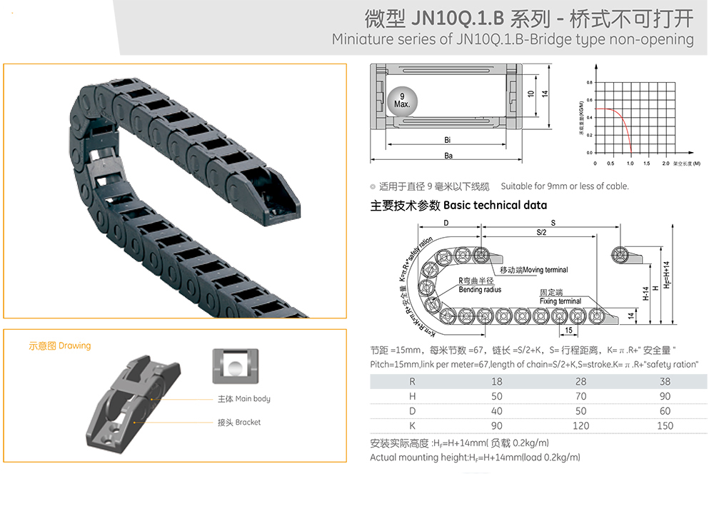 拖链10系列桥式不可打开型产品介绍